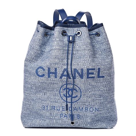 chanel vip canvas backpack|Chanel deauville backpack.